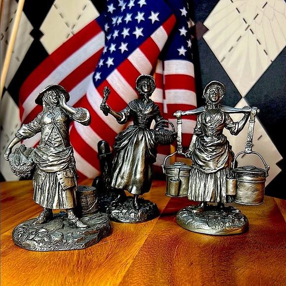 Franklin Mint 1977 Fine Pewter Figurines – Colonial Street – Set of 9, Mint - Picture 10 of 14